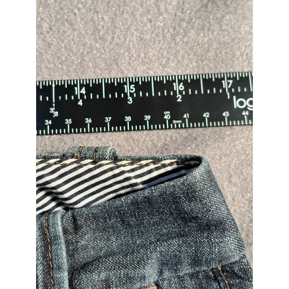 Ann Taylor Loft Trouser Style Jeans Pants Women's 8P Blue Wide Leg Mid Rise